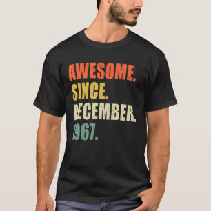 Phantastisch seit Dezember 1967 55 Jahre alt Retro T-Shirt