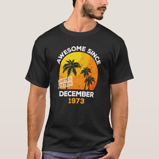 Phantastisch seit Dezember 1973 Retro Men & Women  T-Shirt (Vorderseite)