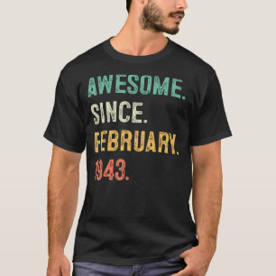 Phantastisch seit Februar 1943 80. Tag 80 Jahre al T-Shirt