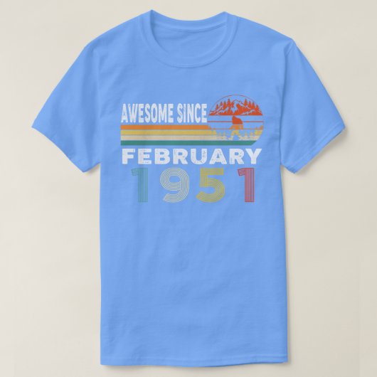 Phantastisch seit Februar 1951 T-Shirt (Design vorne)