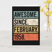 Phantastisch seit Februar 1958 Geburtstag Karte (Gelbe Blume)