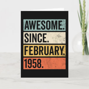 Phantastisch seit Februar 1958 Geburtstag Karte