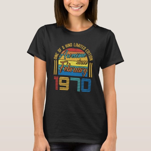 Phantastisch seit Februar 1970 53 Jahre alt 53. Ge T-Shirt (Vorderseite)