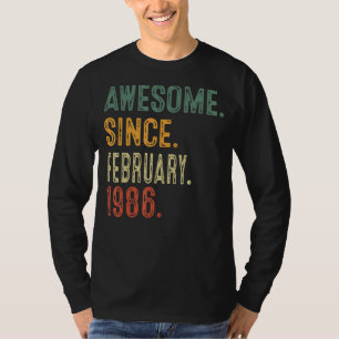 Phantastisch seit Februar 1986 37. Geburtstagsgesc T-Shirt