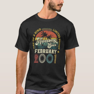 Phantastisch Seit Februar 2001 Vintag 21. Geburtst T-Shirt