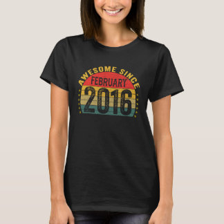 Phantastisch Seit Februar 2016 7. Geburtstagskarto T-Shirt