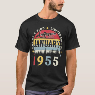 Phantastisch Seit Januar 1955 Vintag Retro Geburts T-Shirt