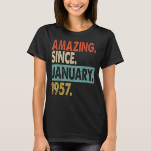 Phantastisch seit Januar 1957 66 Jahre alt 66 Jahr T-Shirt