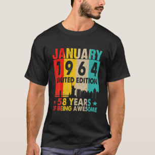 Phantastisch Seit Januar 1964 58. Geburtstag Vinta T-Shirt
