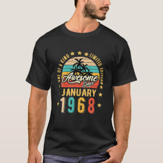 Phantastisch Seit Januar 1968 Vintag 54. Geburtsta T-Shirt