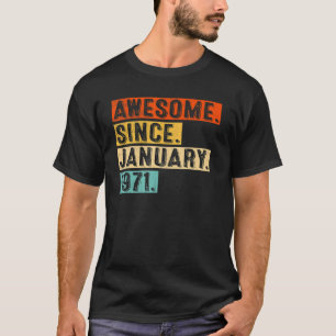 Phantastisch seit Januar 1971 52. Geburtstag Retro T-Shirt