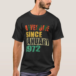 Phantastisch seit Januar 1972 52 Jahre alt 52 Jahr T-Shirt