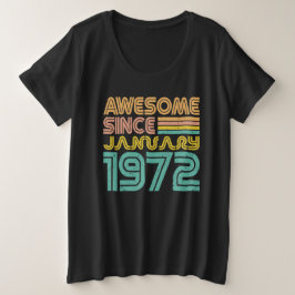 Phantastisch seit Januar 1972, Frauen Große Größe T-Shirt