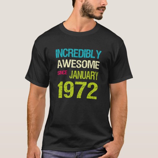 Phantastisch seit Januar 1972 T-Shirt (Vorderseite)