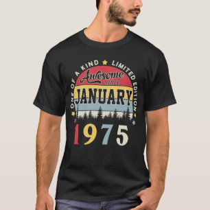 Phantastisch Seit Januar 1975 Vintag Retro Geburts T-Shirt