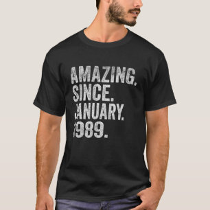 Phantastisch seit Januar 1989 34 Jahre alt 34 Jahr T-Shirt