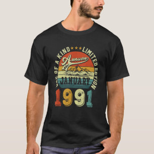 Phantastisch seit Januar 1991 32. Geburtstag Junge T-Shirt