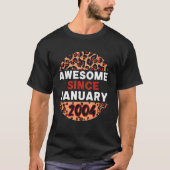 Phantastisch seit Januar 2004 Leopard Print Januar T-Shirt (Vorderseite)