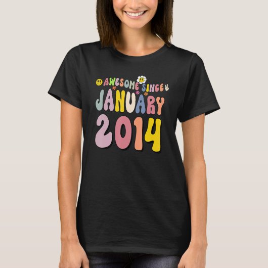 Phantastisch seit Januar 2014 9 Jahre alt 9. Gebur T-Shirt (Vorderseite)