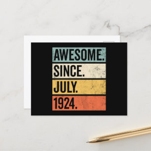 Phantastisch seit Juli 1924 Geburtstag Retro Postkarte