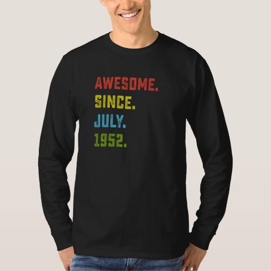 phantastisch seit Juli 1952 70 Jahre Ol T-Shirt (Vorderseite)