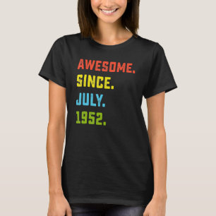 phantastisch seit Juli 1952 70 Jahre Ol T-Shirt