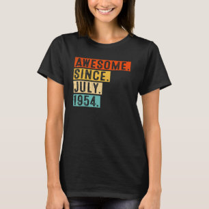 Phantastisch Seit Juli 1954 Vintag 68. Geburtstag T-Shirt