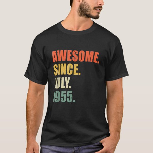 Phantastisch seit Juli 1955 67 Jahre T-Shirt (Vorderseite)