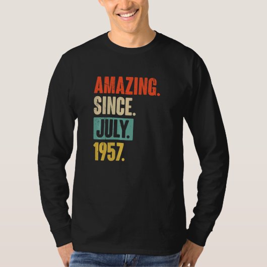 Phantastisch seit Juli 1957 65 Jahre alt 65 Jahre T-Shirt (Vorderseite)