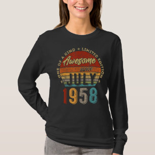 Phantastisch Seit Juli 1958 Vintag 64. Geburtstag T-Shirt