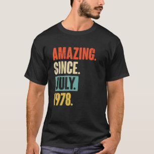 Phantastisch seit Juli 1978 44 Jahre 44. Geburtsta T-Shirt