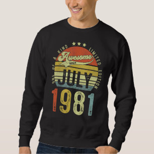 Phantastisch seit Juli 1981 Vintag 41. Geburtstag  Sweatshirt