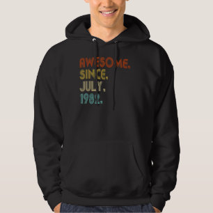 Phantastisch Seit Juli 1982 Vintag 40. Geburtstag Hoodie