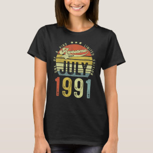 Phantastisch seit Juli 1991 Vintag 31. Geburtstag T-Shirt