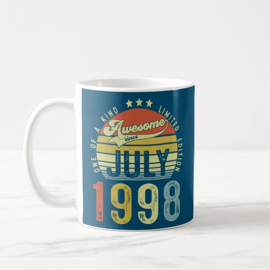 Phantastisch Seit Juli 1998 Vintag 24. Geburtstag Kaffeetasse (Links)