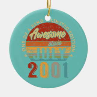 Phantastisch seit Juli 2001 Vintag 21. Geburtstag Keramik Ornament