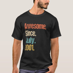 Phantastisch seit Juli 2001 Vintag 21. Geburtstag T-Shirt
