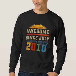 Phantastisch Seit Juli 2010 12. Geburtstag 12 Jahr Sweatshirt