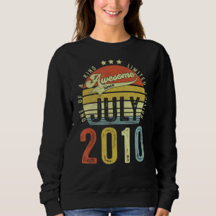 Phantastisch seit Juli 2010 Vintag 12. Geburtstag Sweatshirt