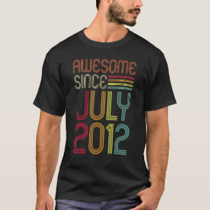 Phantastisch Seit Juli 2012 10. Geburtstag Retro J T-Shirt