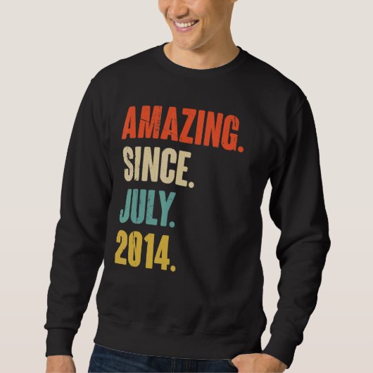Phantastisch seit Juli 2014 8 Jahre Altes Geschenk Sweatshirt (Vorderseite)
