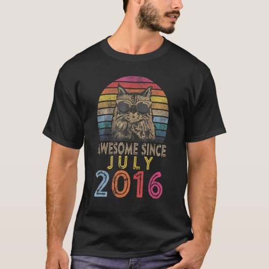 Phantastisch seit Juli 2016 7 Jahre alt 7. Geburts T-Shirt (Vorderseite)