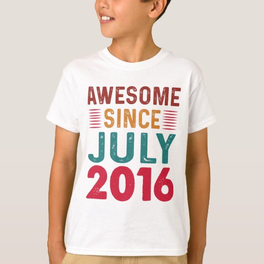Phantastisch Seit Juli 2016 Vintager Geburtstag T-Shirt (Vorderseite)