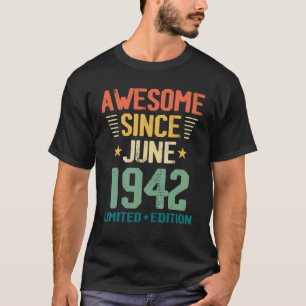 Phantastisch seit Juni 1942 80. Geburtstag Retro T-Shirt