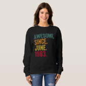 Phantastisch seit Juni 1963 Vintag 59. Geburtstag Sweatshirt (Vorne ganz)