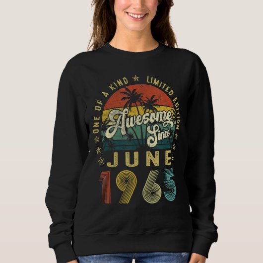 Phantastisch seit Juni 1965 Vintag 57. Sweatshirt (Vorderseite)