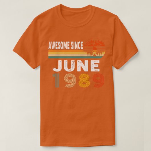 Phantastisch seit Juni 1989 T-Shirt (Design vorne)