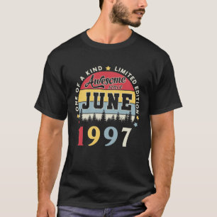 Phantastisch Seit Juni 1997 Vintag Retro Geburtsta T-Shirt