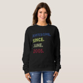 Phantastisch seit Juni 2005 17. Geburtstag 17. Sweatshirt (Vorne ganz)