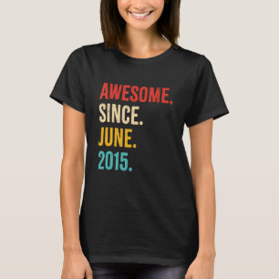 Phantastisch Seit Juni 2015 Vintag 7. Geburtstag 7 T-Shirt
